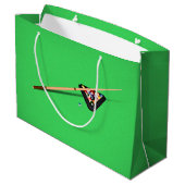 Grand Sac Cadeau Queue de billard et boules de billard (Dos Angle)