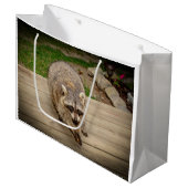 Grand Sac Cadeau Raccoon avec une puce (Devant Angle)