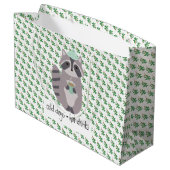 Grand Sac Cadeau Racoon With A Hot Drink (Dos Angle)