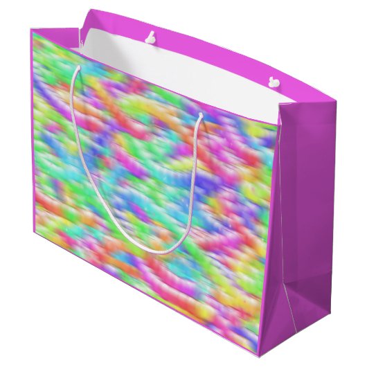 Grand Sac Cadeau Rainbow sparkle bubbles (Dos Angle)