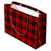 Grand Sac Cadeau Ramsay tartan rouge noir plaid (Dos Angle)