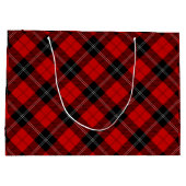 Grand Sac Cadeau Ramsay tartan rouge noir plaid (Dos)