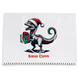 Grand Sac Cadeau rapace de Noël Santa hat