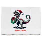 Grand Sac Cadeau rapace de Noël Santa hat (Dos)