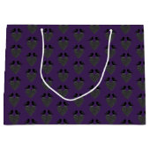 Grand Sac Cadeau Ravens gothiques et Coeur noir (Devant)