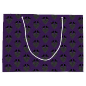 Grand Sac Cadeau Ravens gothiques et Coeur noir (Dos)