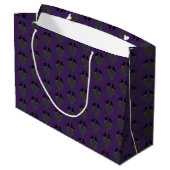Grand Sac Cadeau Ravens gothiques et Coeur noir (Dos Angle)
