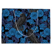 Grand Sac Cadeau Ravins et roses bleus (Dos)