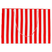 Grand Sac Cadeau Rayure rouge et blanche (Dos)
