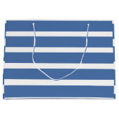 Grand Sac Cadeau Rayures bleues (Devant)