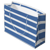 Grand Sac Cadeau Rayures bleues (Dos Angle)
