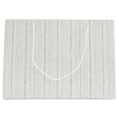 Grand Sac Cadeau Rayures crème blanches chic (Devant)