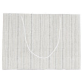 Grand Sac Cadeau Rayures crème blanches chic (Dos)