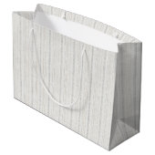 Grand Sac Cadeau Rayures crème blanches chic (Dos Angle)