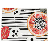 Grand Sac Cadeau Rayures de tranches de citrus gras (3) (Dos)