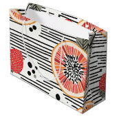 Grand Sac Cadeau Rayures de tranches de citrus gras (3) (Dos Angle)