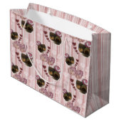 Grand Sac Cadeau Rayures de truffe (Dos Angle)