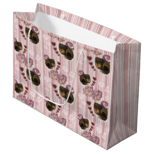 Grand Sac Cadeau Rayures de truffe