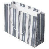 Grand Sac Cadeau Rayures grises (Dos Angle)