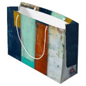 Grand Sac Cadeau Rectangles Abstraites (Dos Angle)