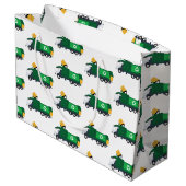 Grand Sac Cadeau Recyclage Camion à ordures (Dos Angle)