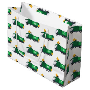 Grand Sac Cadeau Recyclage Camion à ordures