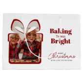 Grand Sac Cadeau Red Baking Things Bright Christmas Photo Gift Bag (Dos)