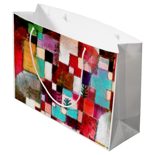 Grand Sac Cadeau Red Green and Violet, Paul Klee (Dos Angle)