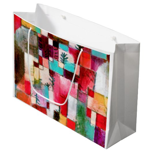 Grand Sac Cadeau Red Green and Violet, Paul Klee (Devant Angle)