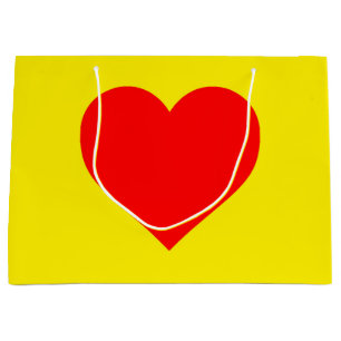 Grand Sac Cadeau Red Heart Heat Pop Art