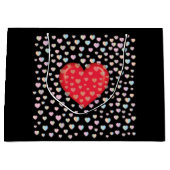 Grand Sac Cadeau red heart witkel pattern (Devant)