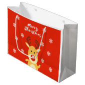 Grand Sac Cadeau Red nose deerb (Devant Angle)