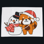 Grand Sac Cadeau Red Panda With Snowman In Winter For Christmas<br><div class="desc">Red panda with snowman en hiver pour Christmas - a snowman for winter and Christmas. A winter greeting in the cold season for the holidays. Christmas red panda with snowman.</div>