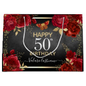 Grand Sac Cadeau Red Roses 50e anniversaire (Devant)
