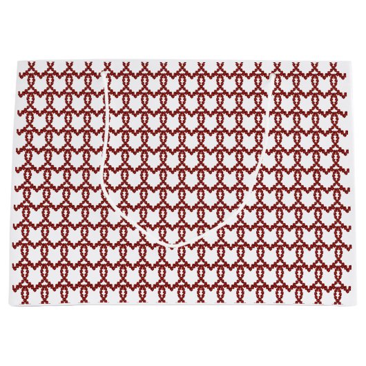 Grand Sac Cadeau Red Ruby Gemstone Heart (Devant)