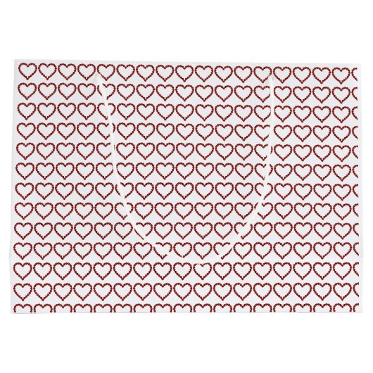 Grand Sac Cadeau Red Ruby Gemstone Heart (Dos)