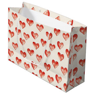 Grand Sac Cadeau Red Sweet Hearts Anniversaire