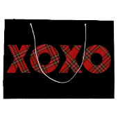 Grand Sac Cadeau Red Tartan Christmas Hoho (Dos)