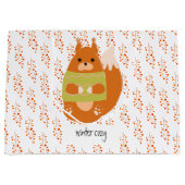 Grand Sac Cadeau Reddish Brown Squirrel In a Green Sweater (Devant)
