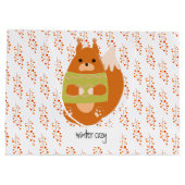 Grand Sac Cadeau Reddish Brown Squirrel In a Green Sweater (Dos)