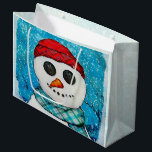 Grand Sac Cadeau Réflexions Christmas Snowman LARGE SEULEMENT<br><div class="desc">Essayez aussi notre papier d'emballage,  sac cadeau moyen avec 2 types de tissus,  sacs à vin et des charmes avec le tissu assorti,  des ensembles de étiquettes cadeaux personnalisés et des boîtes cadeaux pour les fournitures de cadeaux de vacances!</div>