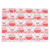 Grand Sac Cadeau Reine Du Grill, Rose (Dos)