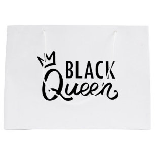 Grand Sac Cadeau Reine noire