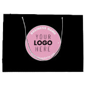 Grand Sac Cadeau Remplacement de logo facile et texte modifiable | (Dos)