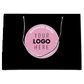 Grand Sac Cadeau Remplacement de logo facile & Texte modifiable | R (Devant)