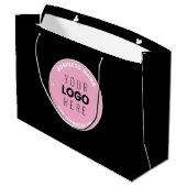 Grand Sac Cadeau Remplacement de logo facile & Texte modifiable | R (Dos Angle)