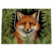 Grand Sac Cadeau Renard Art nouveau dans la forêt (Devant)