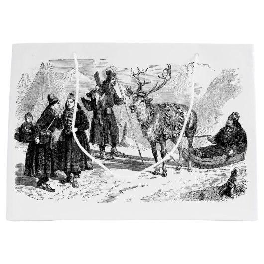 Grand Sac Cadeau Renne (Devant)