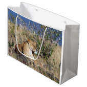 Grand Sac Cadeau Repos de lionne (Devant Angle)