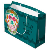 Grand Sac Cadeau Repose en paix mes 20 ans Custom Age Sugar Skulls  (Dos Angle)